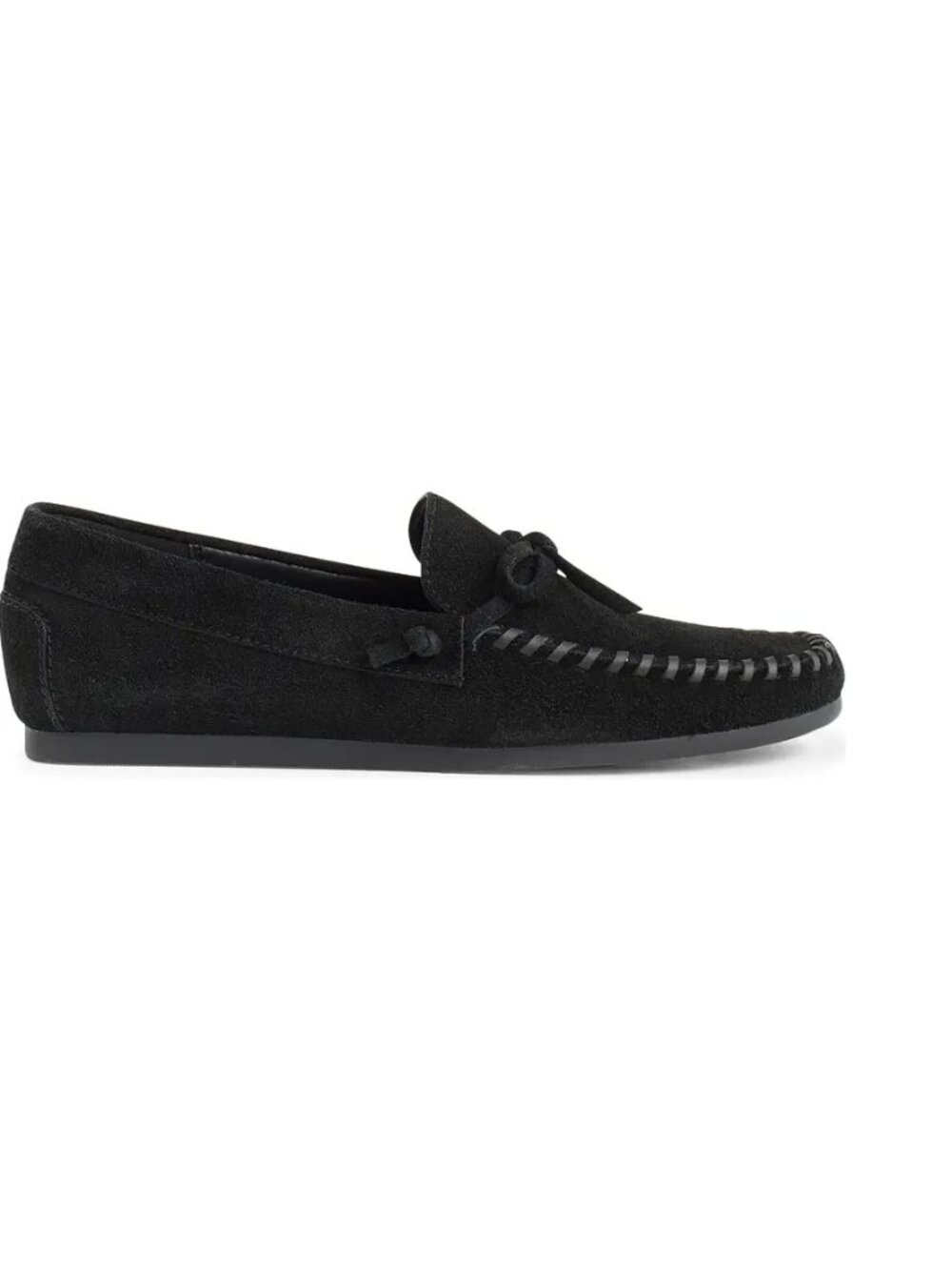 Madewell the Meadow Whipstiched Driver Loafer- Black Suede Leather-Size 8.5-NEW
